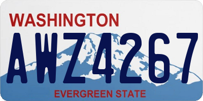 WA license plate AWZ4267