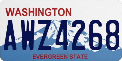 WA license plate AWZ4268