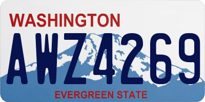 WA license plate AWZ4269