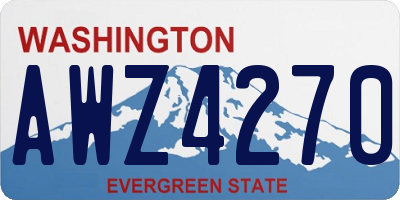 WA license plate AWZ4270