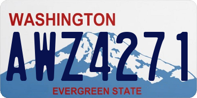 WA license plate AWZ4271