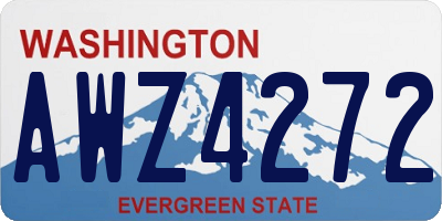WA license plate AWZ4272