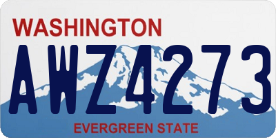 WA license plate AWZ4273