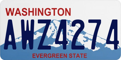 WA license plate AWZ4274