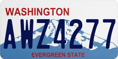 WA license plate AWZ4277
