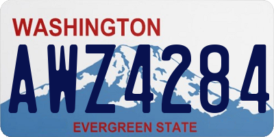 WA license plate AWZ4284
