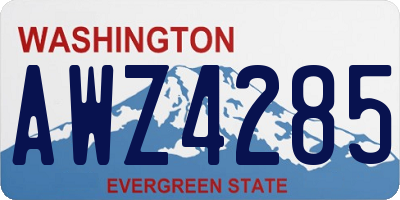 WA license plate AWZ4285