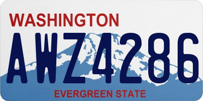 WA license plate AWZ4286
