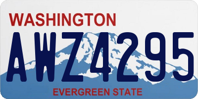 WA license plate AWZ4295