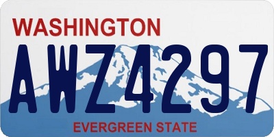 WA license plate AWZ4297