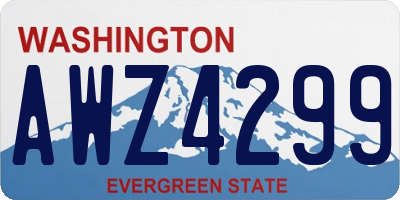 WA license plate AWZ4299