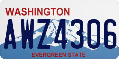 WA license plate AWZ4306