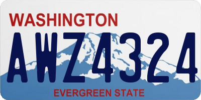 WA license plate AWZ4324