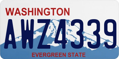 WA license plate AWZ4339