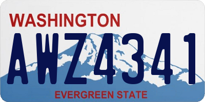 WA license plate AWZ4341