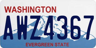WA license plate AWZ4367
