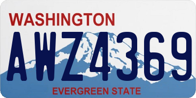 WA license plate AWZ4369