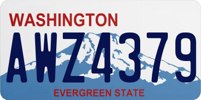 WA license plate AWZ4379