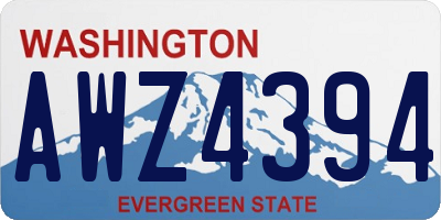 WA license plate AWZ4394