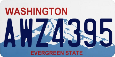 WA license plate AWZ4395