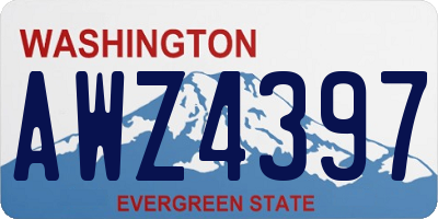 WA license plate AWZ4397