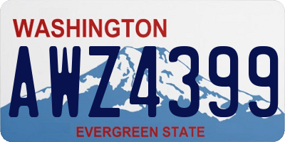 WA license plate AWZ4399