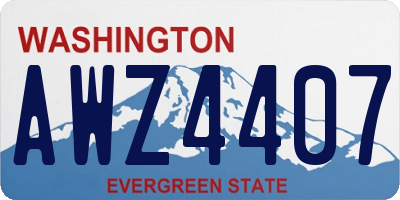 WA license plate AWZ4407
