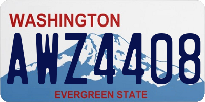 WA license plate AWZ4408