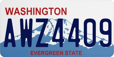 WA license plate AWZ4409