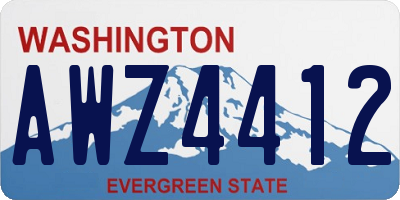 WA license plate AWZ4412