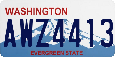 WA license plate AWZ4413