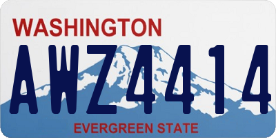 WA license plate AWZ4414