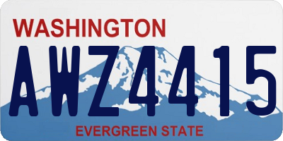 WA license plate AWZ4415