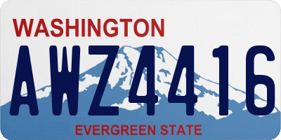 WA license plate AWZ4416