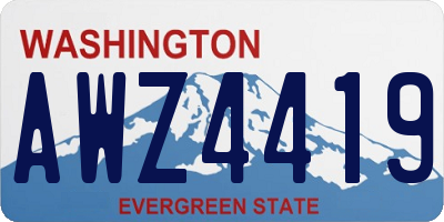 WA license plate AWZ4419