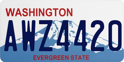 WA license plate AWZ4420