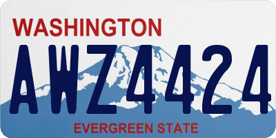 WA license plate AWZ4424