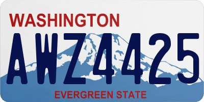 WA license plate AWZ4425