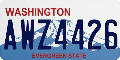 WA license plate AWZ4426