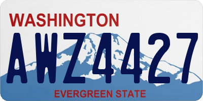 WA license plate AWZ4427