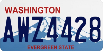 WA license plate AWZ4428