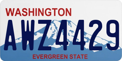 WA license plate AWZ4429