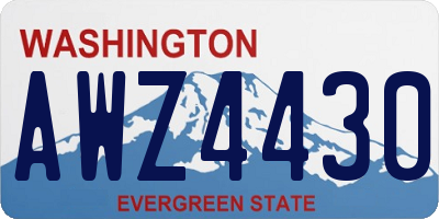 WA license plate AWZ4430
