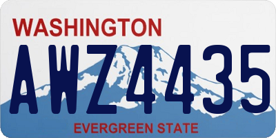 WA license plate AWZ4435