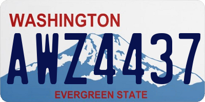 WA license plate AWZ4437