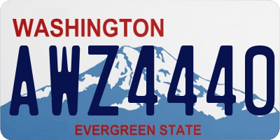 WA license plate AWZ4440
