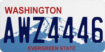 WA license plate AWZ4446