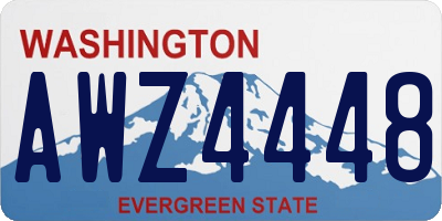 WA license plate AWZ4448