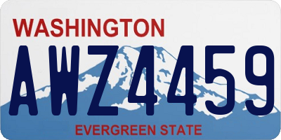 WA license plate AWZ4459