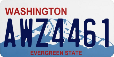 WA license plate AWZ4461